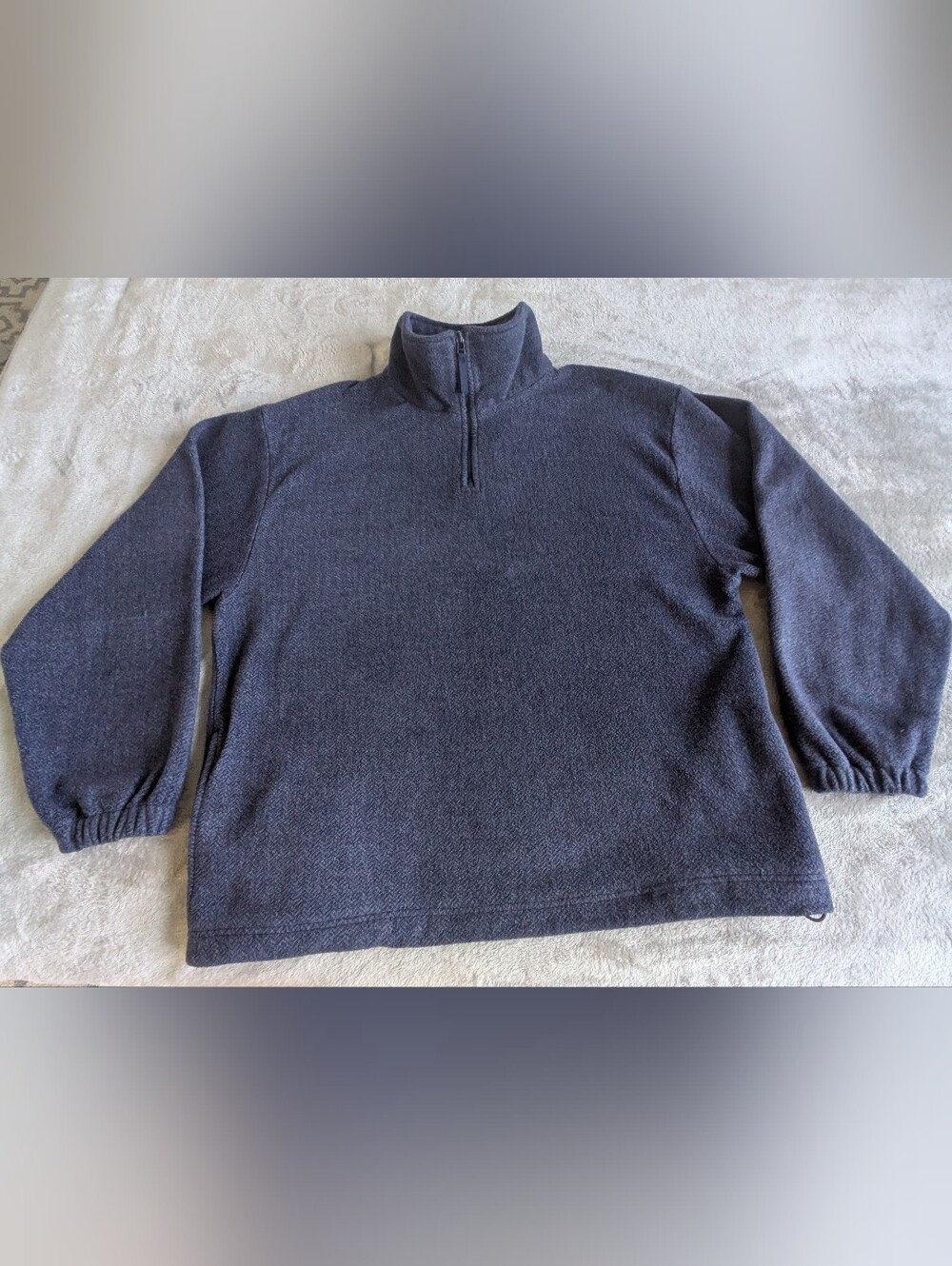 Navy Northwestern Territory Quarterzip Sweater